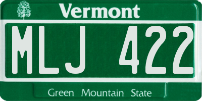 VT license plate MLJ422