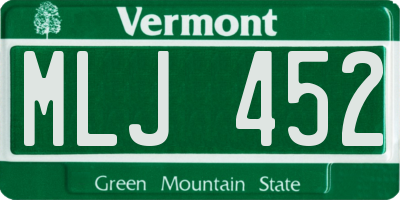 VT license plate MLJ452