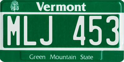 VT license plate MLJ453