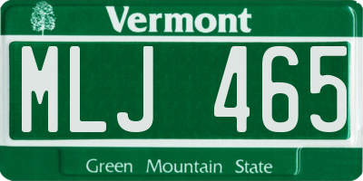 VT license plate MLJ465
