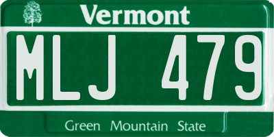 VT license plate MLJ479