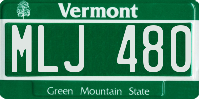 VT license plate MLJ480