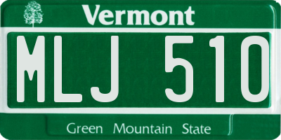 VT license plate MLJ510