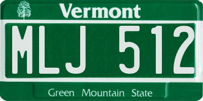 VT license plate MLJ512
