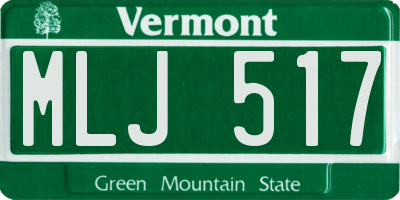 VT license plate MLJ517