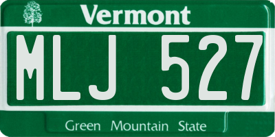 VT license plate MLJ527