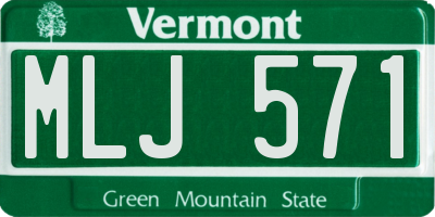 VT license plate MLJ571
