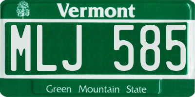 VT license plate MLJ585
