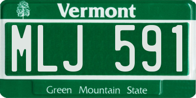 VT license plate MLJ591