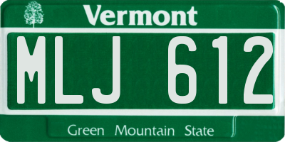 VT license plate MLJ612