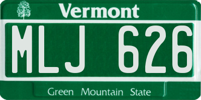 VT license plate MLJ626