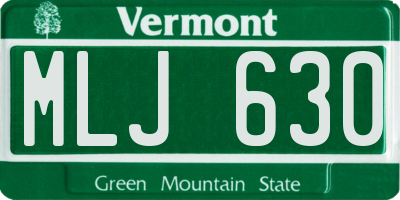 VT license plate MLJ630