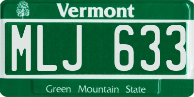 VT license plate MLJ633