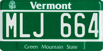VT license plate MLJ664