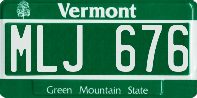 VT license plate MLJ676