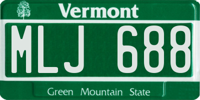 VT license plate MLJ688