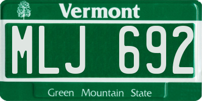 VT license plate MLJ692