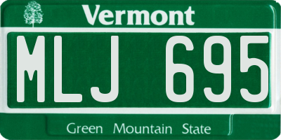 VT license plate MLJ695