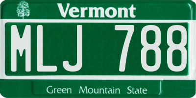 VT license plate MLJ788