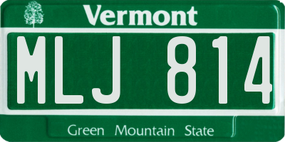 VT license plate MLJ814