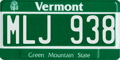 VT license plate MLJ938