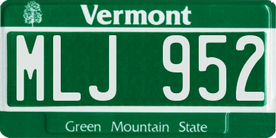 VT license plate MLJ952