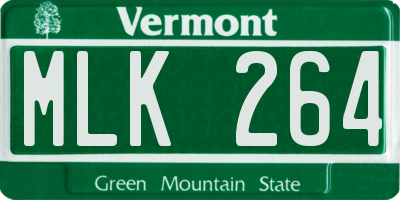 VT license plate MLK264