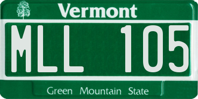 VT license plate MLL105