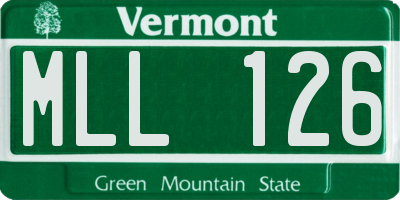 VT license plate MLL126