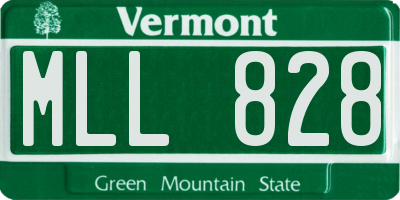 VT license plate MLL828
