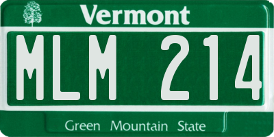 VT license plate MLM214