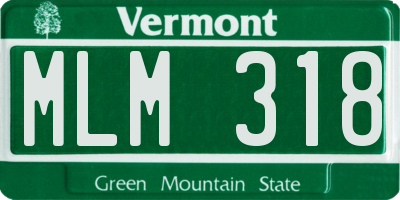 VT license plate MLM318