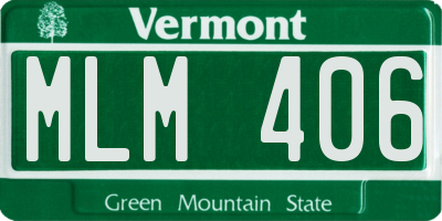 VT license plate MLM406
