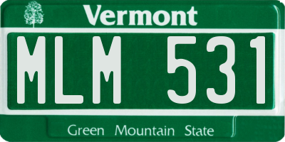 VT license plate MLM531