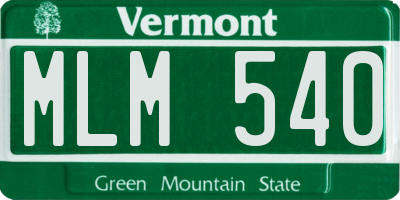 VT license plate MLM540
