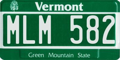VT license plate MLM582