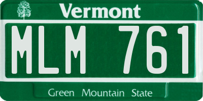 VT license plate MLM761