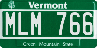 VT license plate MLM766