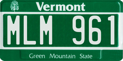 VT license plate MLM961