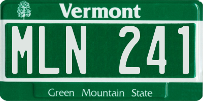 VT license plate MLN241