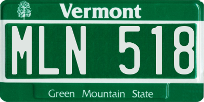 VT license plate MLN518