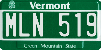 VT license plate MLN519