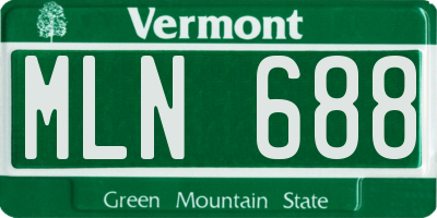 VT license plate MLN688