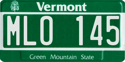VT license plate MLO145
