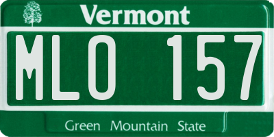 VT license plate MLO157