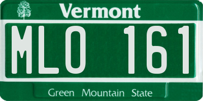 VT license plate MLO161