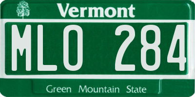 VT license plate MLO284