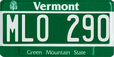 VT license plate MLO290