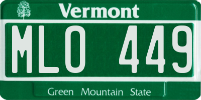 VT license plate MLO449