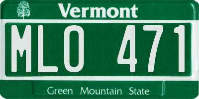 VT license plate MLO471